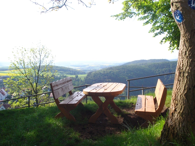 Herrliche Aussicht, ein Bank zum Verweilen